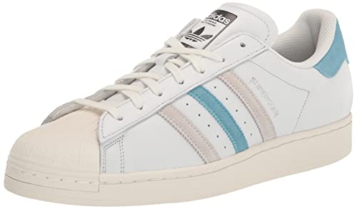 adidas Originals Herren Superstar Discontinued Sneaker, Cremeweiß/vorgelassenes Blau/Grau, 36 2/3 EU