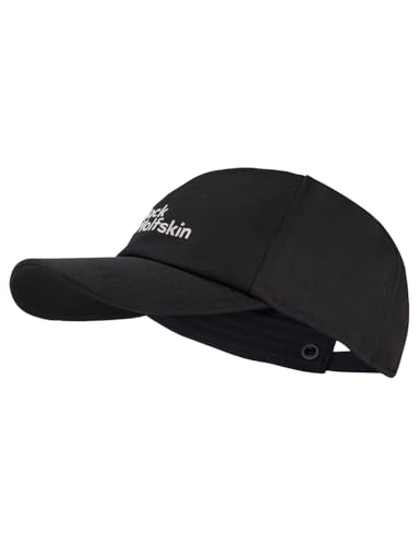 Jack Wolfskin Unisex Cap Baseballkappe, Schwarz, Einheitsgröße EU
