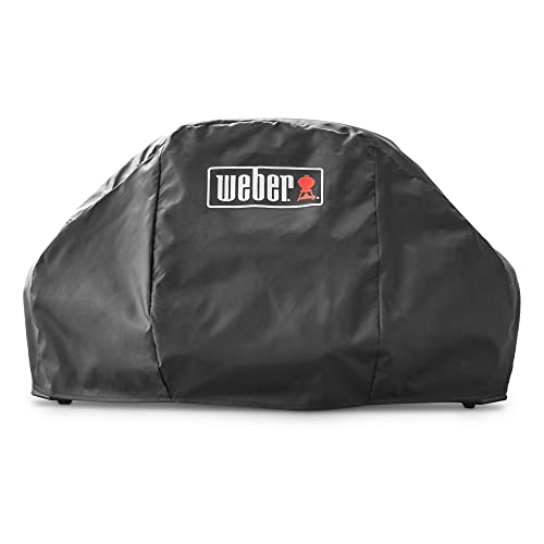 Weber Premium Grill Abdeckhaube für Pulse 2000, atmungsaktiv UV- & wasserbeständig, Schutz for Wind & Wetter, mit Klettverschluss zum Befestigen - Schwarz (7140)