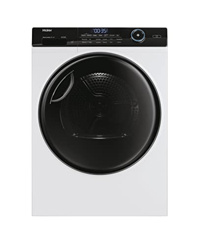 Haier I-PRO SERIE 5 HD90-A3959 Wärmepumpentrockner / 9 kg/A+++ / Smart Home: Wi-Fi & hOn App/Inverter-Motor / 3 Trockenstufen wählbar/Edelstahltrommel/I-Refresh Dampfprogramm [Energieklasse A+++]
