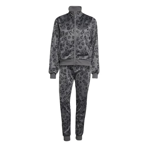 adidas Damen ESSENTIALS FEELCOZY AOP TRACKSUIT, grey five/black, XXL