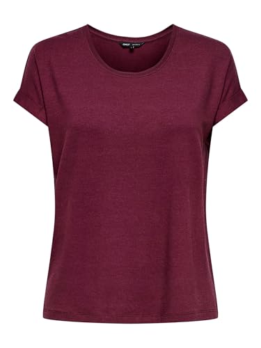 ONLY Damen ONLMOSTER 4 Pack S/S TOP JRS, Kurzarm T-Shirt, Burgundy,L