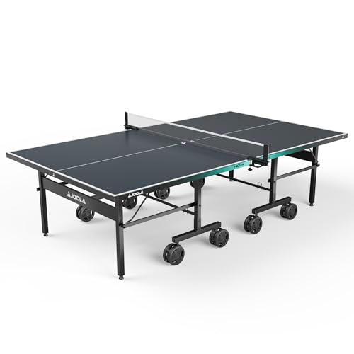 JOOLA Tischtennisplatte Nova 500A – Premium Outdoor Tischtennisplatte wetterfest klappbar mit Netzsystem & Rollen
