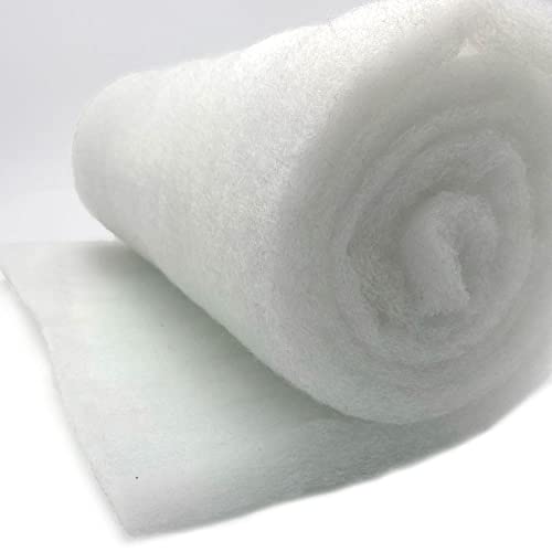 Polsterwatte Volumenvlies 300g/m², 1,60 m breit x 2,50 lang, ca. 30 mm dick, 4 m², 100% Polyester, waschbar, Produktklasse 1, Patchworkvlies, Polstervlies, Meterware (300 Gramm)