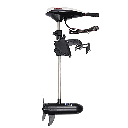 45LBS Elektrobootsmotor YUNRUX Einziehbarer Griff Außenborder Elektromotor Boot Elektro-Motor Bootsmotor Außenbordmotor Bootsmotor-elektrisch Empfohlenes Batteriemodell: 12v100AH