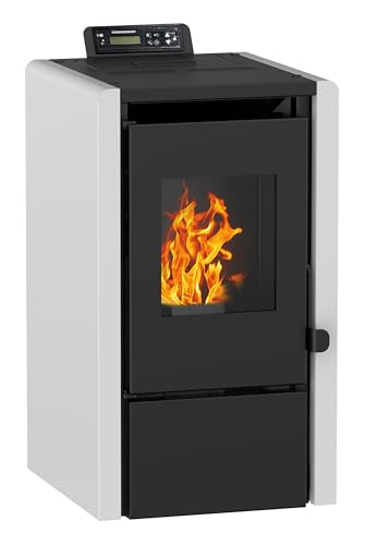 NEMAXX® PC5 Pelletofen Grau 5,3 kW – Raumheizung bis 120 m³ – kompakte Pelletheizung für kleine Räume – manuelle Steuerung – Wi-Fi Ready (optional) – zuverlässiger Heizbetrieb