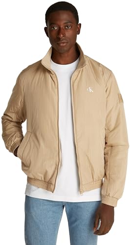 Calvin Klein Herren Jacke Padded Harrington Warm, Beige (Travertine), XXS