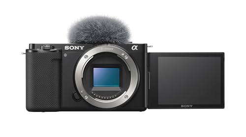 Sony Alpha ZV-E10 APS-C spiegellose Vlog-Kamera (schwenkbares Display für Vlogging, 4K-Video, Echtzeit-Augen-Autofokus)