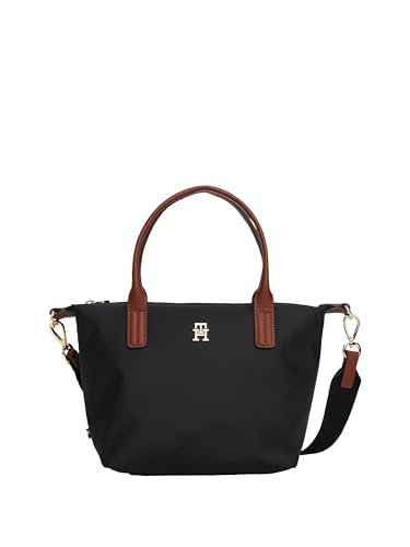 Tommy Hilfiger Damen Popette Kleine Abnehmbarem Schultergurt Mini-Tragetasche, Schwarz
