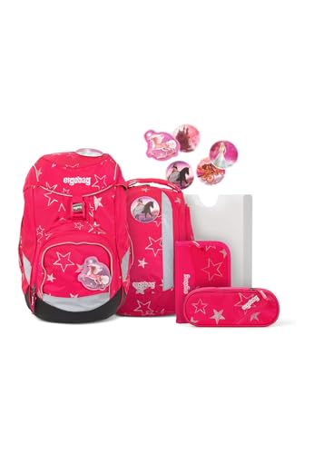 ergobag Pack Set - ergonomischer Schulrucksack, Set 6-teilig - CinBärella - Pink, einheitsgröße, ERG-SET-003-9B1