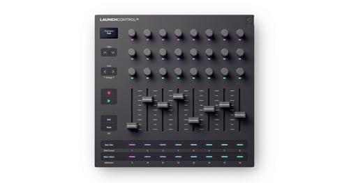 Novation Launch Control XL 3 – USB-Stromversorgung, MIDI-Bedienoberfläche und Mixer für DAW- und Hardware-Integration mit 8 Fadern, 24 Endlosdrehreglern, 5-Pin-MIDI-E-A und Musiksoftware-Bundle