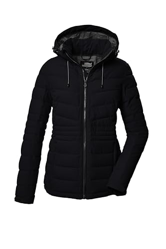 killtec Damen Steppjacke mit abzippbarer Kapuze/Funktionsjacke ist wasserabweisend KOW 10 WMN QLTD JCKT, schwarz, 44, 41807-000