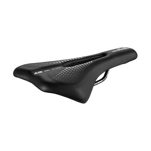 Selle Italia A3 Gel Flow - Fahrradsattel, komfortabel mit Gel, anatomische Aussparung, wasserdicht und für alle Fahrradtypen geeignet - Schwarz
