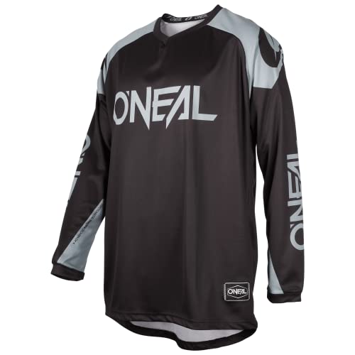 O'NEAL | Jersey | Enduro Motocross | Atmungsaktives Material, Maximale Bewegungsfreiheit, Verlängerter Rücken | Jersey Matrix Ridewear | Erwachsene | Schwarz Grau | Größe S