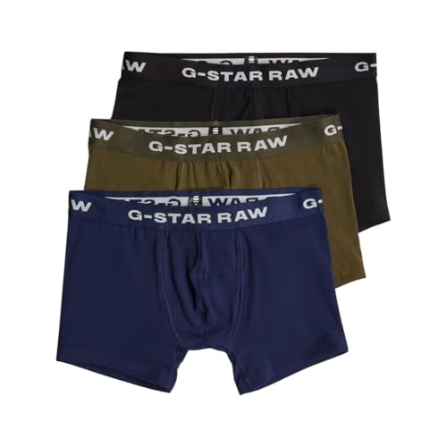 G-Star Herren Boxer Shorts 3 Pack Multiple, Mehrfarben (dk Black/Imperial Blue/Shadow Olive D23774-D516-G163), XXL