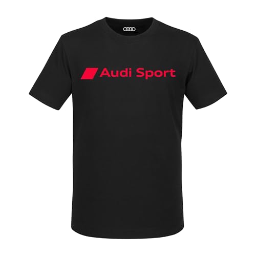 Audi Sport T-Shirt Herren (DE/NL/SE/PL, Alphanumerisch, L, Regular, Regular, Schwarz)