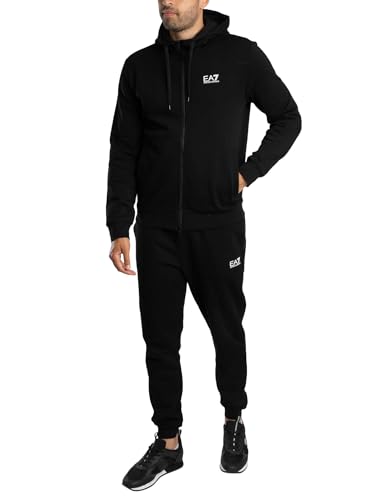 EA7 Herren Train Core Trainingsanzug Mit Kapuze Und Reißverschluss, Black, S