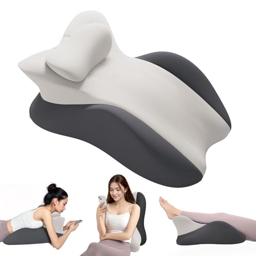 Memory Foam Keilkissen, Lesekissen für Kopfteil, Bettkissen zum Aufsitzen, Ergonomische Unterstützung für Rückenschmerzen, Bauchschlaf, Ideal für Massage, Lendenkissen für Paare mit abnehmbarer Hülle
