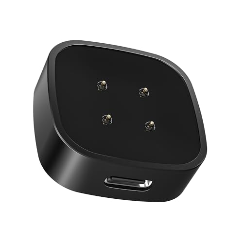 RUXELY Ladegerät Adapter für Fitbit Versa 4/Versa 3/Sense 2/Sense,USB C LadeKabel & Ladestation,Magnetisches Typ C Charger Cable Dock für Fitbit Uhr Sense 1/2,Versa 3/4 Smartwatch