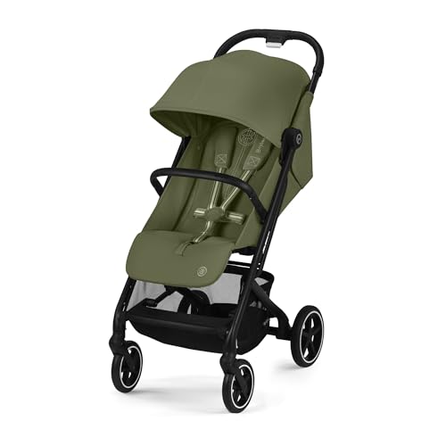CYBEX Gold Kinderwagen BEEZY mit Einhand-Gurtsystem, Ab Geburt bis ca. 4 Jahre (max. 22 kg), Kompakt und ergonomisch, Moss Green