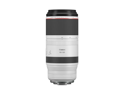 Canon Objektiv RF 100-500mm F4.5-7.1L is USM (Supertele-Objektiv für EOS R Serie, 5-Stufen optischer Bildstabilisator, Dual Nano USM Autofokusantrieb, 1.525g, kompakt), hellgrau