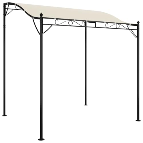 vidaXL Markise, Sonnenmarkise Wasserfest UV-Schutz, Balkonmarkise Sonnenschutz mit Stahlrahmen, Regenschutz Überdachung Terrasse, Creme 2x2,3 m 180 g/m² Stoff Stahl