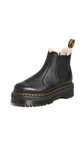 Dr. Martens Herren 2976 Quad Fl Boots, Schwarz Silber, 39 EU