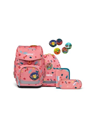 ergobag cubo Set ergonomischer Schulranzen, Vorgänger-Kollektion, klassisch 5-teilig 1. Klasse Grundschule