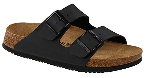 Birkenstock Sandale Arizona, Superlauf, Birko-Flor, schwarz, normal, Größe 42 1018222-42 (Pantolette Schuh Halbschuh Latsche Zweischnaller Berufsschuh Schuhe Birki Arizona Slipper Pantoffel)