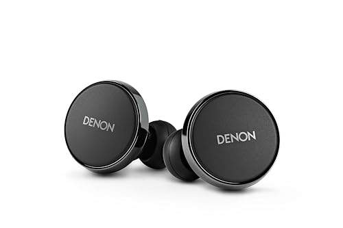 Denon PerL Pro Premium True Wireless-Kopfhörer, personalisiertes Klangprofil mit Masimo Adaptive Acoustic Technology, Geräuschunterdrückung, Wasserbeständigkeit und integrierten Mikrofonen, schwarz