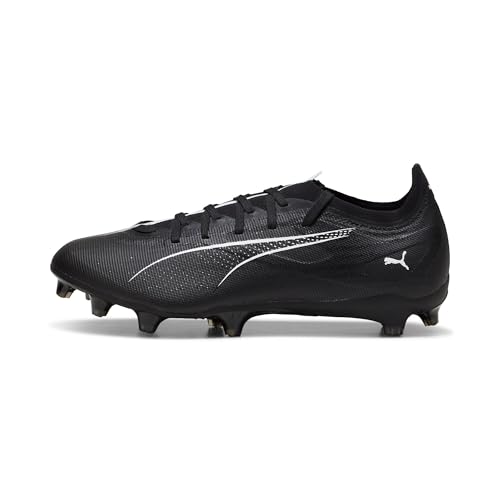 Puma Unisex Adults Ultra 5 Match FG/AG Soccer Shoe, Puma Black-Puma White, 45 EU
