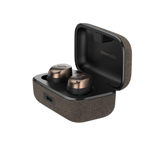Sennheiser MOMENTUM True Wireless 4 - Smart Earbuds Bluetooth 5.4, kristallklarem Klang, ergonomischem Design, 30 Std. Akkulaufzeit, Adaptive ANC – Schwarz Kupfer