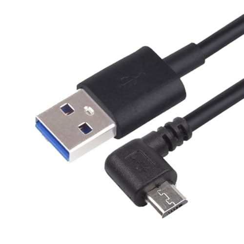 JZK Ladegerät für TomTom GPS kompatibel mit Go 40, 50, 60, 400, 500, 510, 520, 530, 600, 610, 620, 820 Live, 5000, 5100, 5200, 6000, 90° gewinkeltes Micro-USB-Kabel