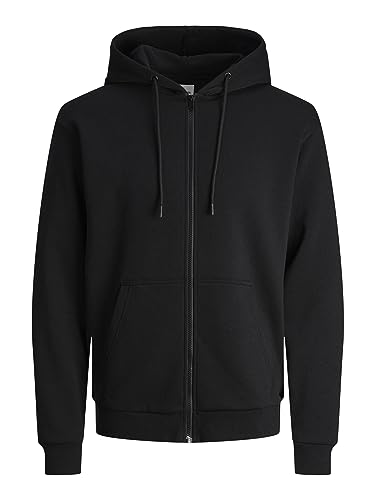 JACK&JONES PLUS Herren Jjebradley Sweat Zip Hood Noos Pls Sweatshirt-Jacke, Black, 6XL Größen