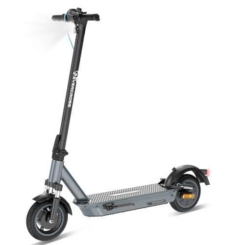 EVERCROSS EV10K MAX E Scooter mit Straßenzulassung (ABE), 55KM Reichweite, Faltbarer Offroad Elektroroller für Erwachsene mit APP,10'' Electric Scooter mit 400W Motor,Duale Stoßdämpfer