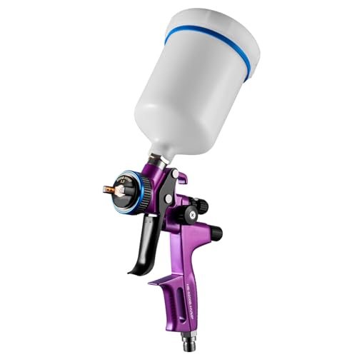 Candeon HVLP Lackierpistole Spritzpistole, Profi LVLP luftspritzpistole Set Auto Farbpistole Farbspritzpistole Mit 1,3mm Düse 600ml Plastikbecher, Farbsprühsystem Spraypistole Für Auto, Möbel Bemalung