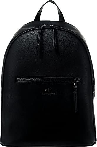 Armani Exchange Men's Eco Leather Backpack, Black, One Size