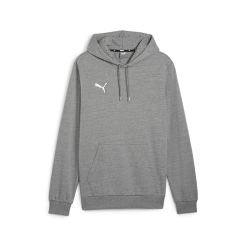 Puma Herren Teamgoal Casuals Hoody Pullover, Medium Gray Heather-Puma White, M EU