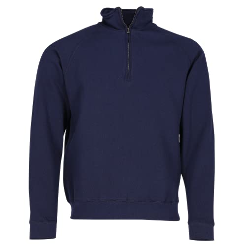 Fruit of The Loom Herren Sweatshirt Zip Neck Sweat 210.01, Gr. X-Large, Blau (Deep Navy 202)