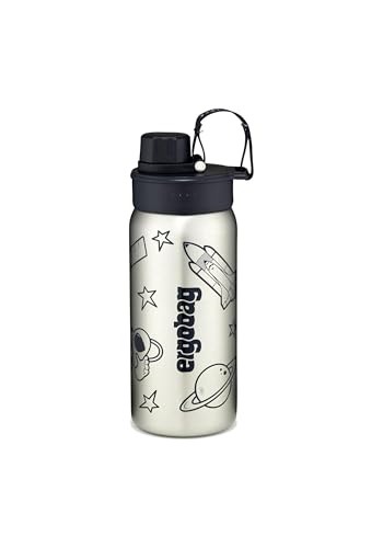 ergobag Edelstahl Trinkflasche Edelstahl Trinkflasche mit verschiedenen Motiven für Kinder, 500ml, BPA-frei, auslaufsicher, leicht zu reinigen