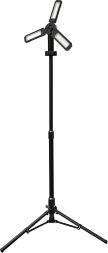 Kunzer 7PA101 Arbeitsstrahler PL-3 mit COB-Technik und Stativ PL-S12 mit Teleskopauszug - 2-teiliges Set - 3-flügelig, zusammenklappbar