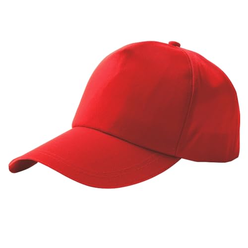 Chyuxinda Baseballkappe Baseball Cap Kappe Basecap Sonnenmütze Hüte Mützen für Herren und Damen Unisex Sport Outdoor Running (DE/NL/SE/PL, Alphanumerisch, Einheitsgröße, Rot)