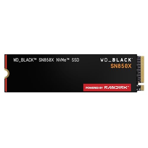 WD_BLACK SN850X NVMe SSD 4 TB interne SSD (Gaming Speicher, PCIe Gen4-Technologie, Lesen 7.300 MB/s, Schreiben 6.600 MB/s) Schwarz