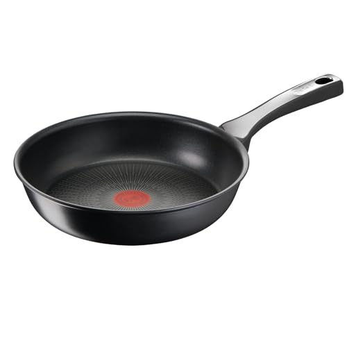 Tefal Unlimited On Bratpfanne 28cm hoher Rand, Pfanne Induktion mit kratzfester Titanium Antihaft-Beschichtung, Thermo-Signal bei idealer Brattemperatur, geeignet für alle Herdarten, G25906