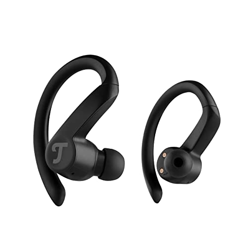 Teufel AIRY Sports TWS - Kabelloser In-Ear-Sportkopfhörer - Bluetooth 5.0, Linear-HD-Töner, Sprühwassergeschützt, Freisprecheinrichtung, Touch-Steuerung - schwarz