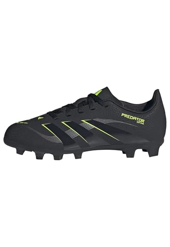Adidas Unisex Kinder Predator Club Firm Ground/Multi Ground Football Boots Kids, Core Black/Carbon/Lucid Lemon, 34 EU