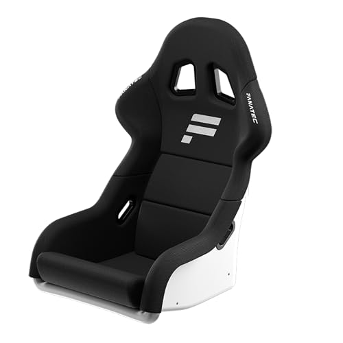 FANATEC ClubSport GT Sim Racing Cockpit-Sitzt – Festigkeit und Steifheit, Schale Faserverstärktem, Atmungsaktivem Stoff, Lendenstütze – Weiß