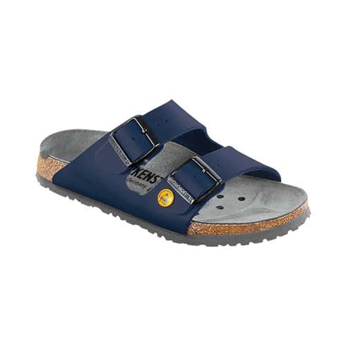 BIRKENSTOCK 89430-42-normales Fußsbett ESD Berufsschuh Arizona Antistatik Birko-Flor, 42 EU, Blau