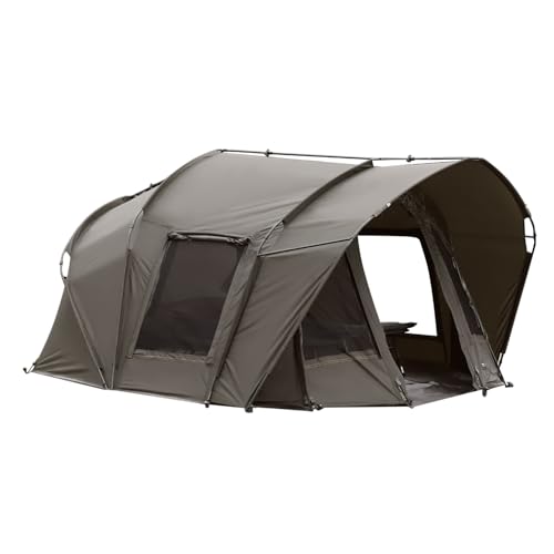 MK-Angelsport Angelzelt Fort Knox Air 2,5 Mann 2.0 Bivvy – Wasserdichtes Karpfenzelt mit 10.000 mm Wassersäule, abnehmbarem Frontpanel und extra großer Bodenplane