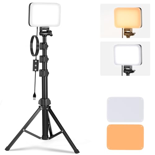 NEEWER BASICS LED Videoleuchte Panel Beleuchtung Set zweifarbige dimmbare tragbare Studioleuchten mit Stativ und Filtern 3200K ~ 5600K CRI 95 750Lux für Fotografie Videoaufzeichnung BP66